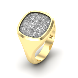 Gouden asring met asverwerking uit de Silent Memories collectie