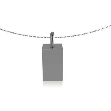 Minimalistische zilver hanger aan zilveren ketting voor as of haarlok